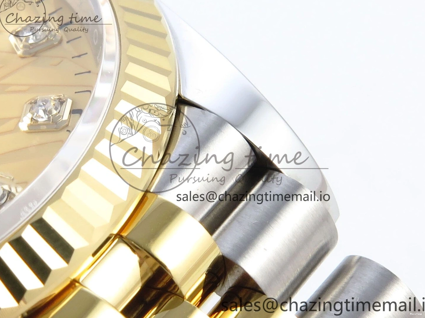 MiroTime 1225 DateJust 36 126233 EWEF Best Edition YG Leaf Dial on SS YG Jubilee Bracelet A Sporty 628